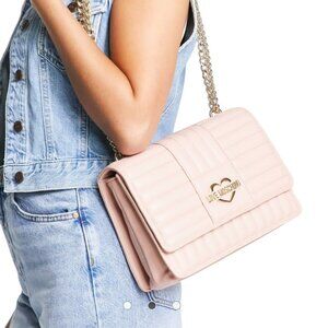 NWOT Love Moschino quilted shoulder bag in pink cross body